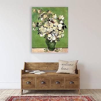 Amazon.co.jp: ヴィンセントヴァンゴッホ-バラの花瓶。有名な